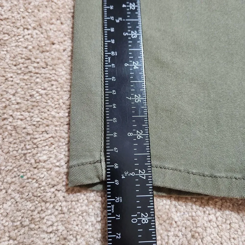 Banana Republic Chino Pants Women 10 Green Mid Rise Slim Straight